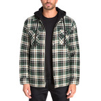 Long Sleeve Flannel Shirt Jacket // Fern Green (XL)