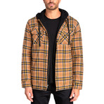 Long Sleeve Flannel Shirt Jacket // Workman Brown (XL)