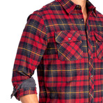 Long Sleeve Flannel Shirt // Biking Red (S)
