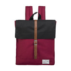 Jonathon Backpack // Black + Claret Red