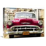 Classic American Car In Habana, Cuba (24"W x 18"H x 1.5"D)