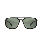 Men's Terry Sunglasses // Black + Gray Green
