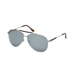 Men's Rick Sunglasses // Silver + Green