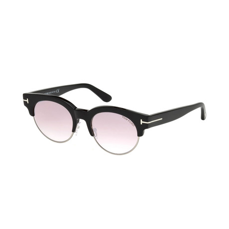 Women's Henri Sunglasses // Black + Mirrored Violet Gradient