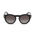 Men's Carter Sunglasses // Shiny Black + Smoke Gradient