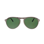 Men's Bradburry Sunglasses // Shiny Ruthenium + Green