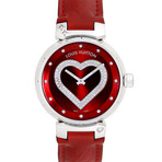 Louis Vuitton Ladies Tambour Diamond Heart Quartz // Q13140 // Pre-Owned