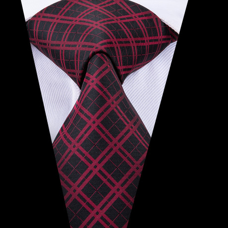 Jorges Silk Dress Tie // Black + Red