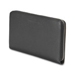 Lineage Leather Zip Wallet // Black