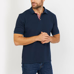 Austin Polo Button Up Shirt // Navy (Small)