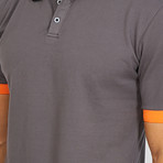 Jaxson Polo Button Up Shirt // Smokey Brown (Small)
