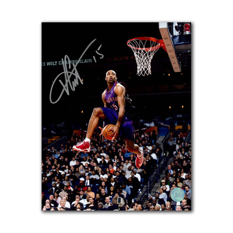 Vince Carter Toronto Raptors Autographed Slam Dunk Contest 16x20 Photo