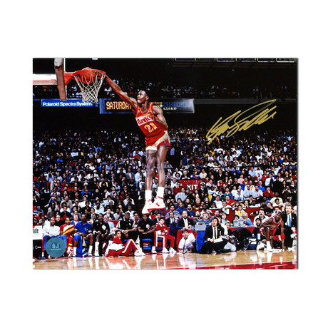 Autograph Authentic // Dominique Wilkins Atlanta Hawks Autographed Slam Dunk Contest 8x10 Photo