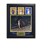 Steph Curry Golden State Warriors Signed Triple NBA Champion 19x23 Frame #/30