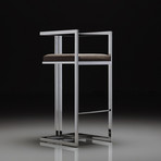 Luxe Faux Bar Stool // Grey