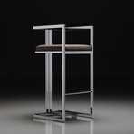 Luxe Faux Bar Stool // Grey (Taupe)