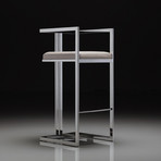 Luxe Faux Bar Stool // Grey (Taupe)