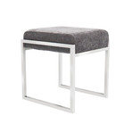 Luxe Collection // Velvet Stool (Gray)