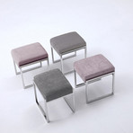 Luxe Collection // Velvet Stool (Gray)