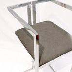Luxe Faux Bar Stool // Grey