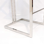 Luxe Faux Bar Stool // Grey (Taupe)