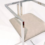 Luxe Faux Bar Stool // Grey (Taupe)