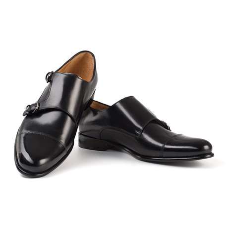 Gaudi Monk Strap Shoe // Black (UK: 7)