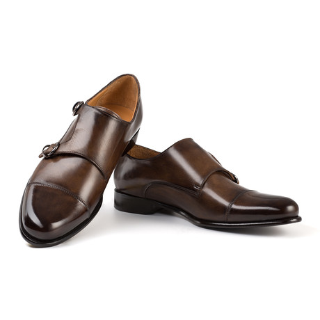 Gaudi Monk Strap Shoe // Brown (UK: 7)