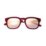Twinbow Polarized Sunglasses (Burgundy Frame + Gold Lens)