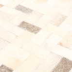 Adalene // Cowhide Patchwork Rug // Ivory