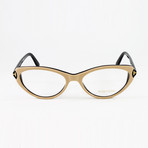 Women's FT5285V Optical Frames // Cream + Black