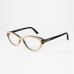Women's FT5285V Optical Frames // Cream + Black