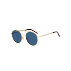 Fendi // Unisex Sunglasses // Rose Gold + Blue