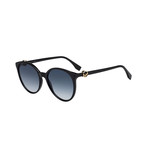 Fendi // Women's Sunglasses // Black + Gray Blue Gradient