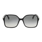 Fendi // Women's Sunglasses // Black + Dark Gray Gradient