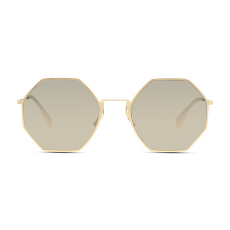 Fendi Unisex Sunglasses // Gold + Gray Ivory