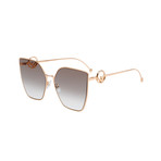 Fendi Women's Sunglasses // Gold Copper + Green