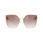 Fendi Women's Sunglasses // Gold Copper + Green