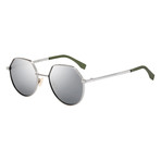 Fendi Men's Sunglasses // Ruthenium + Silver Mirror