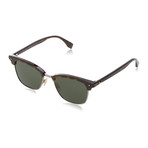 Fendi Men's Sunglasses // Dark Havana + Green