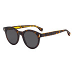 Fendi Men's Sunglasses // Dark Havana + Gray Blue