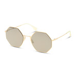 Fendi Unisex Sunglasses // Gold + Gray Ivory