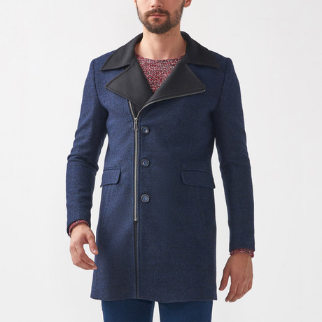Francesco Wool Coat // Dark Blue (Euro: 46)