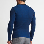 MCR // Henry Tricot Sweater // Dark Blue + Sax (2XL)