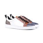 Pietro Low Top Sneakers // Deco Navy + Tan + Dark Brown (Euro: 47)