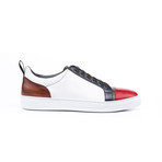 Pietro Low Top Sneakers // Deco Red + Olive + Navy + White + Dark Brown (Euro: 48)