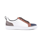 Pietro Low Top Sneakers // Deco Navy + Tan + Dark Brown (Euro: 47)