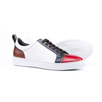 Pietro Low Top Sneakers // Deco Red + Olive + Navy + White + Dark Brown (Euro: 48)