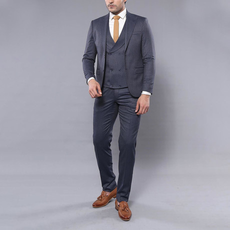 Cale 3-Piece Slim Fit Suit // Navy (Euro: 44)