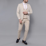 Benjamin 3-Piece Slim Fit Suit // Beige (Euro: 47)